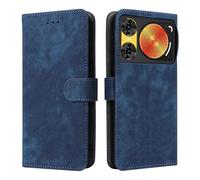 XINNI Carcasa para ZTE Nubia Music 2/Z2460 Funda, PU/TPU RFID Protect Cuero Magnético Estuche Flip Caso, Azul