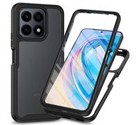 XINNI Funda para Honor X6 4G/Honor X8 5G/Honor 70 Lite Antichoques 360 Grados con Protector de Pantalla Integrado Robusto Doble Cara Bumper Transparente Case Completa Carcasa, Negro