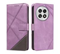 XINNI Funda para OnePlus 13, PU/TPU Cuero Magnético Estuche Protector Anti-caída Caso del Tirón Cover, Violeta