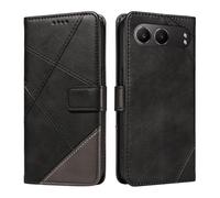 XINNI Funda para OnePlus Nord 4 5G, PU/TPU Cuero Magnético Estuche Protector Anti-caída Caso del Tirón Cover, Negro