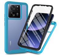 XINNI Funda para Xiaomi 13T Pro/Xiaomi 13T Antichoques 360 Grados con Protector de Pantalla Integrado Robusto Doble Cara Bumper Transparente Case Completa Carcasa, Azul Claro