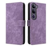 XINNI Funda protectora RFID para vivo V40 SE 80W, PU/TPU funda de piel a prueba de golpes, color morado