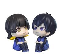 Xinnice Blue Lock Look Up Figure - Bachira Meguru & Isagi Yoichi - Estatua sentada de PVC de 10 cm - Modelo anime Mini Lindo - Decoraciones de Escritorio Colección Regalos para los fans del anime