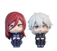 Xinnice Blue Lock Look Up Figure - Chigiri Hyoma & Nagi Seishiro - Estatua sentada de PVC de 10 cm - Modelo anime Mini Lindo - Decoraciones de Escritorio Colección Regalos para fans del anime