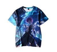 Xinnice Fairy Tail Camiseta Unisex Natsu Dragneel/Lucy Heartfilia Anime Estampado Manga Corta Personajes Anime Manga Corta Camiseta Oversize Top para Hombres y Mujeres, XXS-4XL