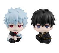 Xinnice Figuras de anime Sakata Gintoki Figura Hijikata Toushirou Figura de Acción Sentado Estatua Modelo PVC 10CM Escritorio Coche Decoración Regalo