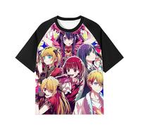 Xinnice Oshi no Ko Anime Camiseta Unisex Hoshino Ai Cuello Redondo Top Hoshino Rubi Verano Anime Manga Corta Dibujos Animados Camiseta Casual para Adolescentes