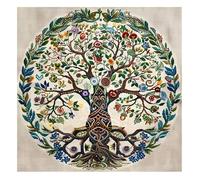 Xinpinzhou Kit Punto de Cruz con Hilos y Tela Impresa, Cuadros en Cross Stitch Embroidery Bordar Punto de Cruz Kit Bordado Completo Esquemas para Principiantes Patrones Contado Árbol de la Vida