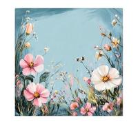 Xinpinzhou Kit Punto de Cruz con Hilos y Tela - Kit Bordado Principiantes Completo, 30x30 cm Flores Cuadros 11ct Cross Stitch Embroidery para DIY Decoracion Hogar o Regalo Madre