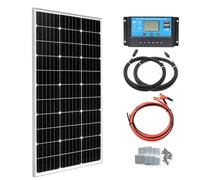 XINPUGUANG Kit Panel Solar 100w 12v 100 Watt Mono Fotovoltaica 18v Módulo 10A Regulador de carga para el barco, coche, autocaravana, casa, jardín, cobertizo
