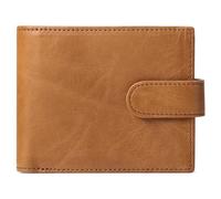 XINQIK Cartera de Hombre Cartera for Hombre con Cepillo antirrobo RFID Cartera multifunción de Piel de Vaca Loca Cartera Informal for Hombre