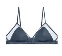 xinrishe Sujetador Fino De Seda De Morera para Mujer, Sujetador De Copa Triangular Francés De Satén De Seda, Bralette Diario Cómodo Y Agradable para La Piel (Color : Blue, Size : M)