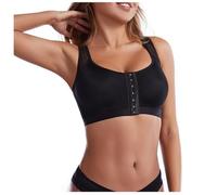 xinrishe Sujetador Moldeador Corrector De Postura para Mujer De Talla Grande Cierre Frontal Inalámbrico Cómodo Bralette Soporte De Espalda Push Up Bra (Color : Black, Size : S)