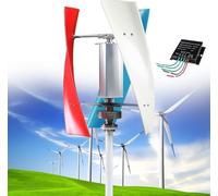 XINRISHENG Kit de generador de turbina eólica Vertical de 9000W, turbina eólica Vertical de Eje de levitación magnética helicoidal de 3 Palas con Controlador MPPT,48V