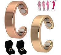 xinrongda 2 anillos magnéticos de cobre para mujeres y hombres, anillo magnético de acero inoxidable con imanes fuertes, terapia linfática M-agnética, reducción de la ansiedad, mejor sueño, cobre puro