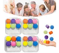 xinrongda Gonggi Juego Coreano, 4Pcs Tradicional Gonggi Piedras para Niños Adultos, Arco Iris Gonggi Folk Play Jack Piedra Juego Set con Estuche, Coreano TV Drama Gonggi Piedras Juego Toy (A)