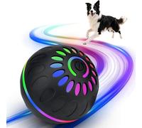 xinrongda Juguete interactivo para perros y gatos, juguetes indestructibles para el aburrimiento, bolas recargables por USB con luz, juguetes eléctricos automáticos de 360° para gatos de interior