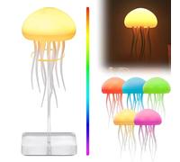 xinrongda Lámpara de Medusa, Lámpara Sensorial Recargable USB con 2 Modos, Luz LED Flotante de Medusa con Tentáculos Danzantes, Luces de Medusa de Mesa para Decoración de Hogar y Oficina