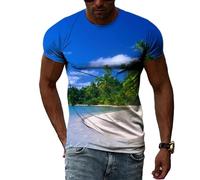 XINRUYI Estate Scenery Creative Pattern 3D Printed T-Shirt Uomo Donna Casual Allentata a Girocollo a Manica Corta