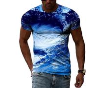 XINRUYI Estate Scenery Creative Pattern 3D Printed T-Shirt Uomo Donna Casual Allentata a Girocollo a Manica Corta