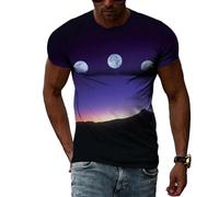 XINRUYI Estate Scenery Creative Pattern 3D Printed T-Shirt Uomo Donna Casual Allentata a Girocollo a Manica Corta