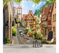 XINRUYI Mural 3D papel pintado Europa ciudad calle escena de la pared paño sala de estar dormitorio fondo pared arte decorativo