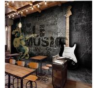 XINRUYI Mural 3D papel pintado vintage guitarra música bar pared paño sala dormitorio fondo pared arte decorativo