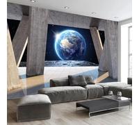 XINRUYI Papel pintado autoadhesivo 3D/pilares de piedra/pegatinas decorativas con motivos del espacio terrestre para la decoración de dormitorios y salas de estar