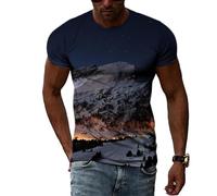 XINRUYI Scenic Creative Pattern 3D Printed T-Shirt Uomo Donna Casual Maglietta allentata a Girocollo a Manica Corta