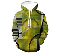 XINRUYI Sudadera con Capucha Estampada con Motivos geométricos Retro y diseño 3D para Hombre y Mujer, Ropa Deportiva Informal de Invierno.