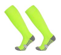 Xinsheinelry 1 par de calcetines deportivos para niños con tecnología de ventilación, parte inferior antideslizante, perfectos para atletismo, verde fluorescente, S