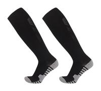 Xinsheinelry 1 par de calcetines deportivos para niños con tecnología de ventilación, parte inferior antideslizante, perfectos para atletismo, Negro, M