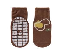 Xinsheinelry 1 par de calcetines para niños, diseño de dibujos animados, agarre fuerte, antideslizante, para el hogar o jardín de infantes, para bebé, marrón, M