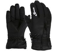 Xinsheinelry 1 par de elegantes guantes de invierno para niños, resistentes al viento y al desgaste, impermeables, guantes de patinaje para niños y clima frío, Negro, Talla única