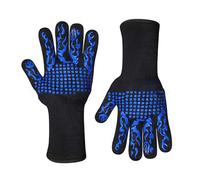 Xinsheinelry 1 par de guantes para asar hornos resistentes calor antiescaldaduras para horno guantes a prueba de de agua 2 colores para hornear de silicona para horno largo