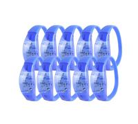 Xinsheinelry 10 pulseras coloridas LED brillantes para entretenimiento nocturno, pulseras de silicona para espectáculo de luz, elegante accesorio de fiesta, pulseras de fiesta de cumpleaños, One Size
