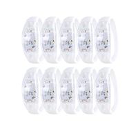 Xinsheinelry 10 pulseras coloridas LED brillantes para entretenimiento nocturno, pulseras de silicona para espectáculo de luz, elegante accesorio de fiesta, pulseras de fiesta de cumpleaños, One Size