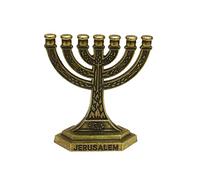 Xinsheinelry 12 Tribus Israel Menorah Judío 7 Rama Candelador Jerusalén Candelabra Religioso para Iglesia