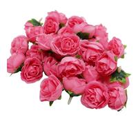 Xinsheinelry 200 Piezas Cabeza de Artificial Cabeza de Flor de Pequeña para Arreglos Florales de Boda Álbum de Fotos Decoración de Pastel Rosas Artificiales