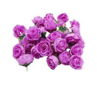 Xinsheinelry 200 Piezas Cabeza de Artificial Cabeza de Flor de Pequeña para Arreglos Florales de Boda Álbum de Fotos Decoración de Pastel Rosas Artificiales