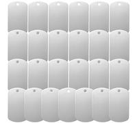 Xinsheinelry 25 placas de identificación para mascotas, fácil de llevar, aluminio, placa de identificación de múltiples formas para caminar y viajar, grabar en blanco
