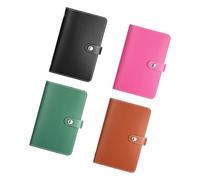 Xinsheinelry 4 carteras modernas para pasaporte, prácticos organizadores de dinero en efectivo con bolsillos transparentes, multifuncionales, impermeables, oscuro