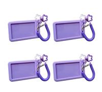 Xinsheinelry 4 / set Llavero con Clip Seguro para Tarjetas Llaves Soporte en Forma de Estrella Fácil de Transportar Ligero Accesorio de Viaje Ravel Llaves Decoración Colgante Decoración de de