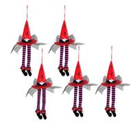 Xinsheinelry 5 piezas de sombrero de bruja para colgar en la ventana, accesorio para festividades, adorno decorativo elegante para Halloween, decoración del hogar y la tienda, adorno de Halloween