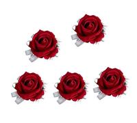 Xinsheinelry 5 pulseras de ramilletes de rosas para bodas, damas de honor, despedidas de soltera, bodas, ceremonias, aniversarios, accesorios de graduación