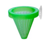 Xinsheinelry 5 tazas de alimentación de peces, comedero de gusano rojo con ventosa, comedero de alimentos para acuario, cuenco de acrílico transparente para acuario, alimentación de peces flotantes