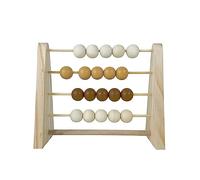 Xinsheinelry Ábaco de Madera Cuentas de cálculo Bebé Niños Niños Juguetes educativos de Aprendizaje temprano Estilo nórdico Decoración Natural de la habitación del niño Color Pintado con Cuentas en y