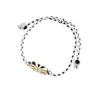 Xinsheinelry Abalorio de corazón de ojo de la suerte con cuerda trenzada ajustable y diseños de ojo de la suerte esmaltados para la moda diaria, One Size, como se describe