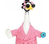 Xinsheinelry Adorable de Tela de 23 Pulgadas para Disfraz de Gansos en Traje de Albornoz, Decoraciones de Porche y jardín, exhibición de Temporada, Entrada hogar, decoración de Aves acuáticas