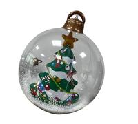 Xinsheinelry Adorno de muñeco de nieve con luz LED que cambia de color para árbol de Navidad, fiesta, hogar, patio, decoración de vacaciones, bola inflable de muñeco de nieve